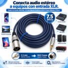 Cable de Audio DIGITAL 3.5 mm Macho Estéreo a XLR / Canon Macho 3 Pines 7,5 Metros