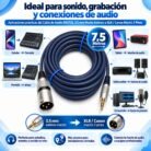 Cable de Audio DIGITAL 3.5 mm Macho Estéreo a XLR / Canon Macho 3 Pines 7,5 Metros