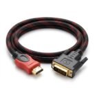 Cable HDMI Macho a DVI-D 24+1 Macho 1,5 Metros Trenzado Full HD