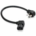Cable de Poder para PC en L 90° 45 cm NEMA 5-15P a IEC C13 Hembra
