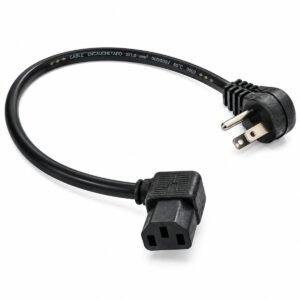 Cable de Poder para PC en L 90° 45 cm NEMA 5-15P a IEC C13 Hembra