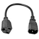 Cable Adaptador de Poder C14 Coca Macho a NEMA 5-15R Hembra 30 cm