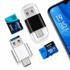 Lector de Tarjetas MicroSD USB-A y USB Tipo-