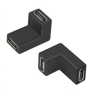Adaptador Unión USB Tipo-C 3.1 Hembra a Hembra en Ángulo de 90° (Codo)