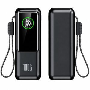Power Bank TOROUP 20.000 mAh 100W PD/SCP con Cable USB-C Integrado y Pantalla Digital
