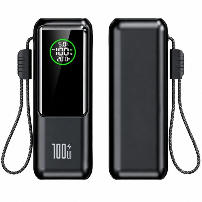 Power Bank TOROUP 20.000 mAh 100W PD/SCP con Cable USB-C Integrado y Pantalla Digital