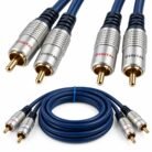 Cable de Audio DIGITAL 2 RCA Macho a 2 RCA Macho 1,8 Metros