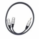 Cable de Audio Estéreo DIGITAL 3.5 mm Macho a 2 Hembras 3.5 mm de 50 cm