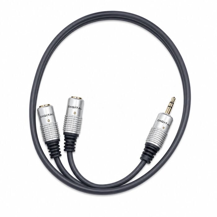 Cable de Audio Estéreo DIGITAL 3.5 mm Macho a 2 Hembras 3.5 mm de 50 cm