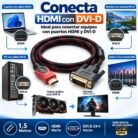 Cable HDMI Macho a DVI-D 24+1 Macho 1,5 Metros Trenzado Full HD