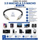 Cable de Audio DIGITAL 3.5 mm Macho a 3.5 mm Macho 60 cm Estéreo