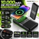 Power Bank Innovatech 10.000 mAh Carga Inalámbrica 15W PD 20W Quick Charge 3.0