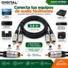 Cable Audio DIGITAL 2 RCA Macho a 2 RCA Macho 3,6 m
