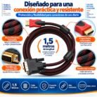 Cable HDMI Macho a DVI-D 24+1 Macho 1,5 Metros Trenzado Full HD