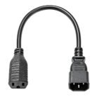 Cable Adaptador de Poder C14 Coca Macho a NEMA 5-15R Hembra 30 cm