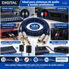 Cable de Audio DIGITAL 2 Plug 6.3 mm Macho Monofónico a 2 RCA Macho 1,8 Metros