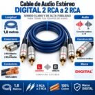 Cable de Audio DIGITAL 2 RCA Macho a 2 RCA Macho 1,8 Metros