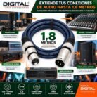 Cable de Audio DIGITAL XLR / Canon Macho a Hembra 3 Pines 1,8 Metros