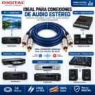 Cable de Audio DIGITAL 2 RCA Macho a 2 RCA Macho 1,8 Metros