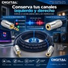 Cable Extensión de Audio DIGITAL 3.5 mm Macho Estéreo a Hembra Estéreo 7,5 Metros