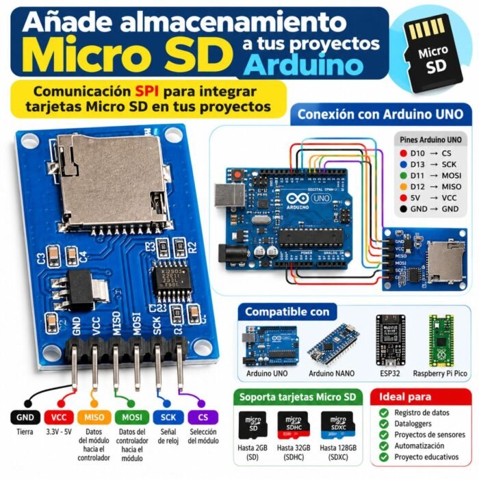 Módulo Lector de Tarjeta Micro SD