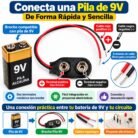 Broche Conector para Pila 9V