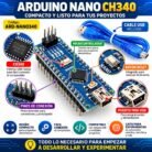 Arduino Nano CH340 Mini USB con Cable