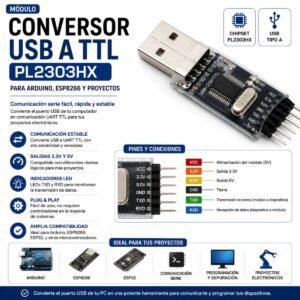 Módulo Conversor USB a TTL PL2303HX