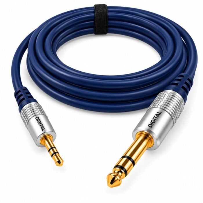 Extensión 1 macho 3,5 mm estéreo a 1 macho 6,3 mm monofónico, 1,8 m Extensión 1 macho 3,5 mm estéreo a 1 macho 6,3 mm monofónico, 1,8 m
