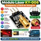 Módulo Emisor Láser KY-008 650nm 5V 5mW para Arduino