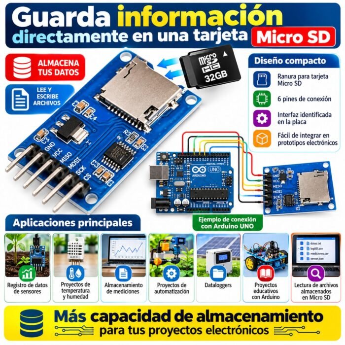 Módulo Lector de Tarjeta Micro SD