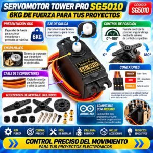 SERVOMOTOR TOWER PRO SG5010 – 6KG