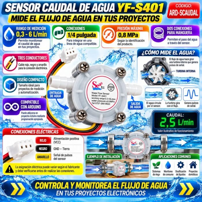 SENSOR CAUDAL DE AGUA SENSOR CAUDAL DE AGUA