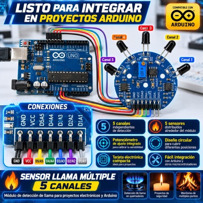 SENSOR LLAMA MÚLTIPLE 5 CANALES SENSOR LLAMA MÚLTIPLE 5 CANALES