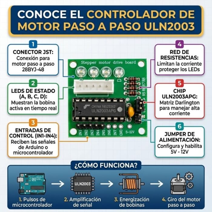 MÓDULO MOTOR DE PASO MULN2003APG