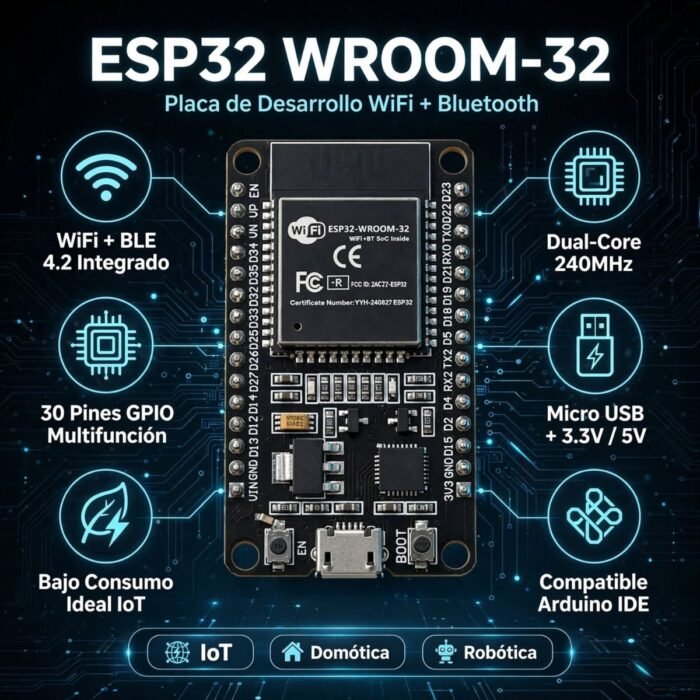 PLACA DE DESARROLLO IOT ESP32 DEVKITC - 30 PINES