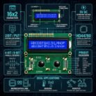 Módulo LCD 2x16 Fondo Azul